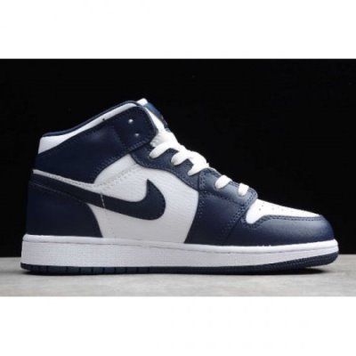 Nike Air Jordan 1 Mid Obsidian / Metal Altın Basketbol Ayakkabısı Türkiye - AC9MWBDU